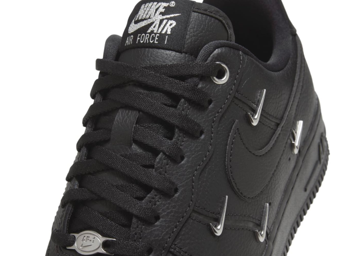 Nike Air Force 1 Low Black Silver Mini?Swoosh