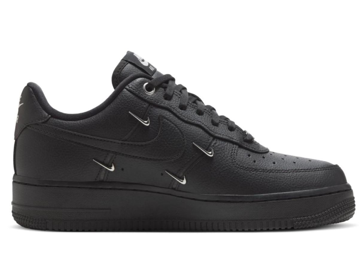 Nike Air Force 1 Low Black Silver Mini?Swoosh